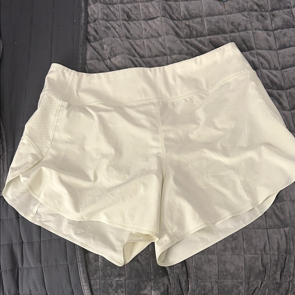 Athleta Cream/light yellowAthletic Shorts with Perforated Side Panels